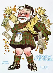 Tegneserie av Andrew Carnegie fra Life Magazine