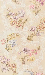 Blomsterdesign med peoner, liljer og roser for Spitalfields silke, av Anna Maria Garthwaite (1690-1763), 1744