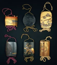 Inro-kofferter, 1800-tallet (forgylt og lakk)
