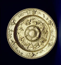 Sølvforgylt servant, preget, jaget og gravert, fransk, ca. 1560-83