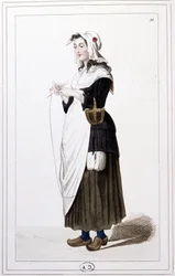 En giljotinstrikker i 1793. ca. 1810 (gravering)