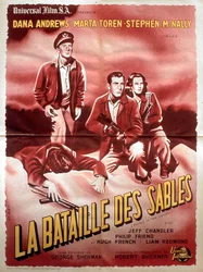 Plakat av filmen Battle of the Sands av GeorgeSherman med Dana Andrews Marta Toren og Stephen Mc Nally 1949