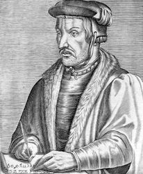 Agrippa von Nettesheim også kjent som Heinrich Cornelius (1486–1535), tysk lege, teolog og filosof, gravering