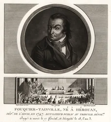 Antoine Quentin Fouquier-Tainville, statsadvokat, revolusjonsdomstolen, giljotinert 1795