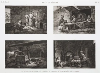 Bakeri og konfekt Bakere og søtsaker, Egypt, ca 1798