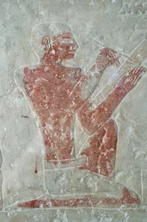 Basrelieff i Kairo egyptisk museum: forfatter, Le Caire, Egypt