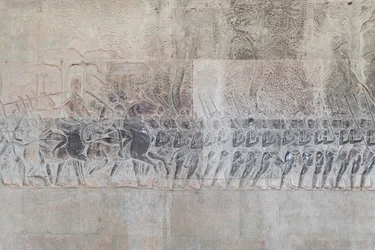 Basrelieffer på det sørlige galleriet i Angkor wat, Kambodsja