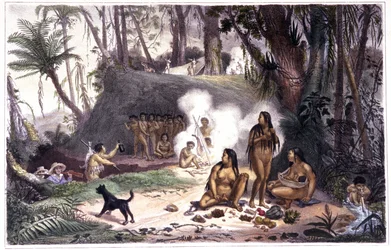 Brasil. Cabocle-indianerleiren i Cantagallo