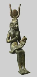 Bronsestatue av den egyptiske gudinnen