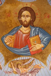 Takfreskomaleri i Pedoulas ortodokse kirke. Christ pantocrator, 20150510, Pedoulas, Kypros