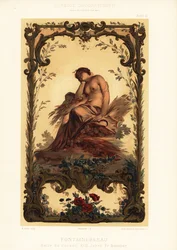 Takpanel i Palace of Fontainebleau