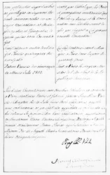 Kopi av konkordatet mellom Napoleon og pave Pius VII med pavens signatur