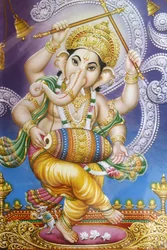 Dansende Ganesh-bilde, Rishikesh, India