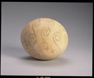 Dekorert strutseegg, egyptisk, c.2nd millennium BC (strutseegg)