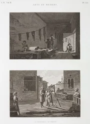 Dye & Pigment Industry Fargeverk og tauverk, Egypt, ca 1798