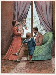 Borgerlig familie. Middelklassefamilie.