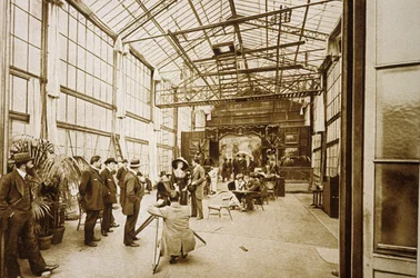 Filming i Studio de Montreuil (nær Paris, Mélies#39; studio) ca. 1900