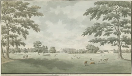 Fisherwick Hall: vannfargetegning, 1786