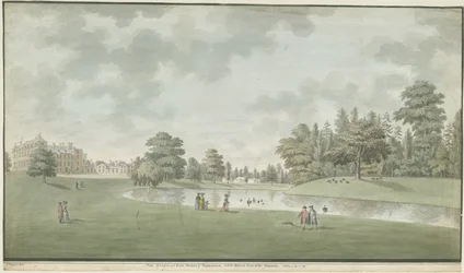 Fisherwick Hall: vannfargemaleri, 1786