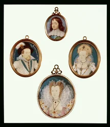 Fire miniatyrer: Charles II som gutt av D. Desgranges