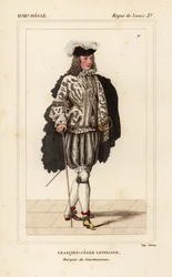 François-Cesar Letellier, Marquis de Courtanvaux, vitenskapsmann og soldat, medlem av Vitenskapsakademiet