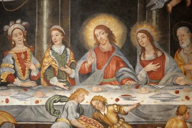 Fresco i basilikaen Santa Caterina, Galatina, Apulia, Galatina, Italia