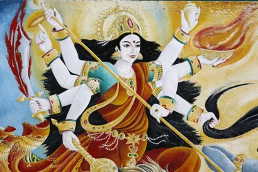 Gudinnen Durga beseirer det onde, Kathmandu, Nepal