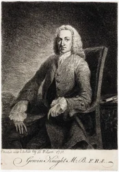 Gowin Knight, vitenskapsmann, ca 1751