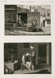 Jernvare og jernvarer Knivsliper og barberer, Egypt, ca 1798
