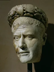 Leder av Filip den arabiske, romerske keiseren (244-249) (marmor)