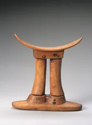 Nakkestøtte, egyptisk, New Kingdom, ca. 1550-1069 f.Kr. (tre)