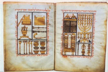 Illustrasjon fra "The Book of Knowledge" av Ismail al-Jazari (vellum)