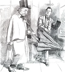 Joseph Chamberlain og William Ewart Gladstone.