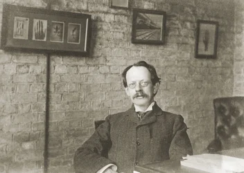 Joseph John Thomson , engelsk fysiker, ca 1900