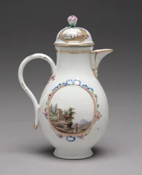 Kanne med lokk, laget av Meissen Porselensfabrikk, 1774-1814