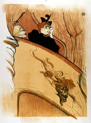 Boksen med den gylne mascaron (show, teater) - litografi av Henry Toulouse Lautrec - Musée Petiet Limoux