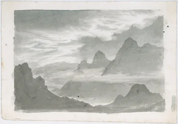 Lag av stratus, slyngende fjellsider, ca. 1803–1811