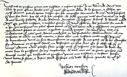 Brev fra kong Edward IV til Frans II, hertugen av Bretagne, som ber om hjelp til å gjenopprette riket hans, skrevet i Saint-Pol, 9. januar