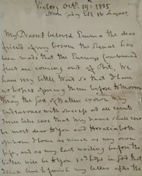 Lord Nelsons (1758-1805) siste brev til Emma Hamilton, skrevet fra "Seieren" før slaget ved Trafalgar