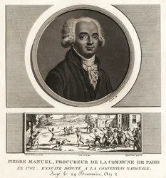 Louis Pierre Manuel, forfatter, Prucurer til kommunen i Paris, giljotinert 1793