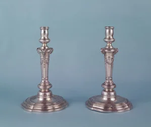 Louis XV lysestaker i sølv