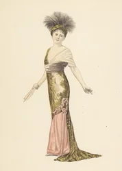 Madame Pierat i en kjole fra Redfern i Les Marionettes
