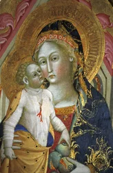 Madonna og barn, Francesco di Gentile, XIV århundre, Piersanti museum, Matelica, Marche, Italia