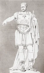 Marcus Furius Camillus (ca. 446 – 365 f.Kr.), romersk soldat og statsmann, fra The Historic Gallery of Portraits and Paintings, publisert 1808.