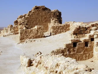 Masada er en gammel festningsverk i det sørlige distriktet i Israel (bilde)