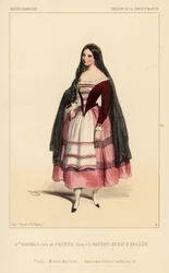 Frøken Andrea og Paghita i Barberen til kongen av Aragon av Louis Marie Fontan og Jean-Joseph Ader, Théâtre de la Porte St. Martin