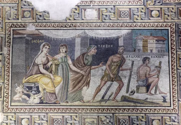 Mosaikk, Pasiphae og Daedalus