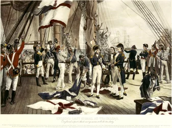 Napoleonskrigene: Admiral Horatio Nelsons siste signal (1758–1805) i slaget ved Trafalgar