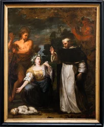 Maleri, Saint Dominic kurerer et barn.
