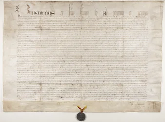 Papal Bull bekrefter charteret til biskop Henry Wardlaw, recto